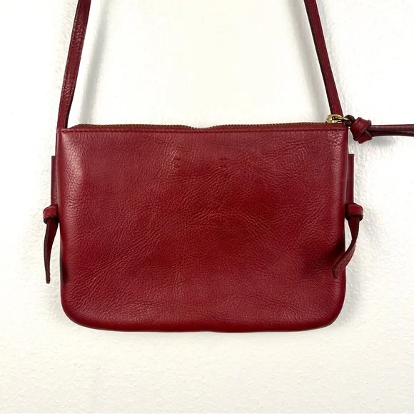 Madewell Red Leather Crossbody Bag - Picture 5 of 7
